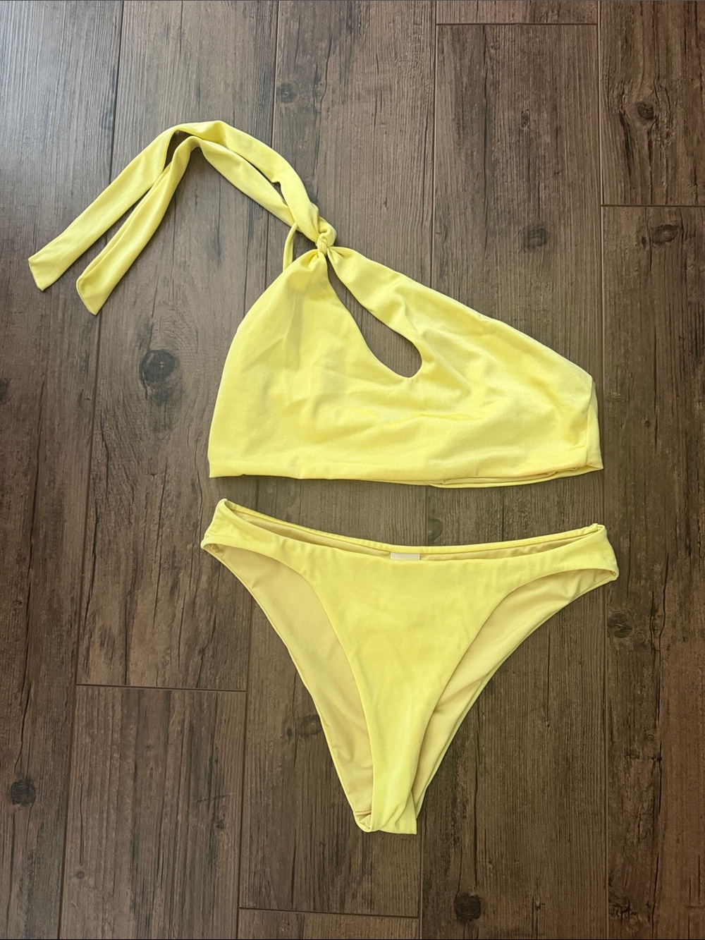 Revolve Baobab Collection Yellow One-Shoulder Bikini Set